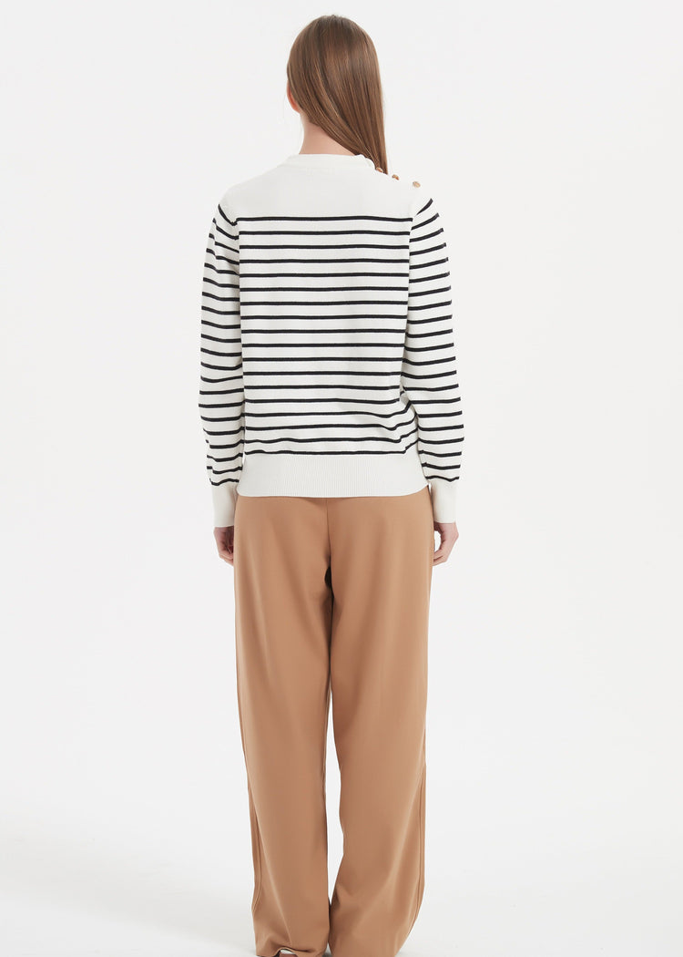 Merino Wool Blend Striped Jumper