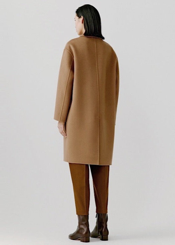 Classic Wool Coat with Notch Lapels