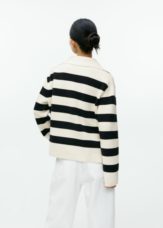 Knit Polo Striped Jumper