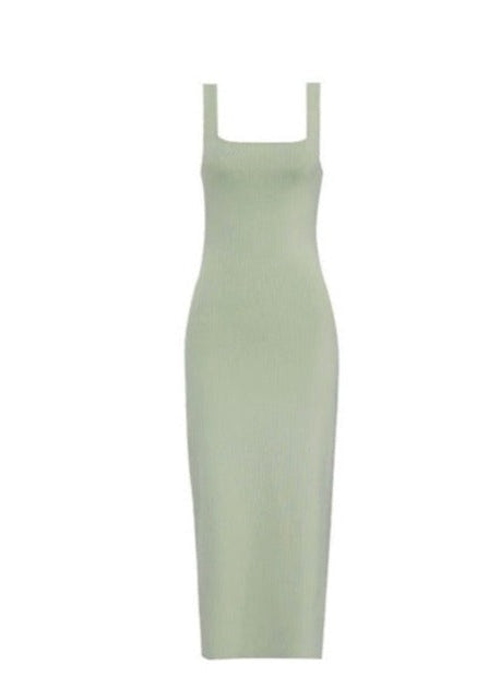 Knitted Midi Tube Dress - Mint
