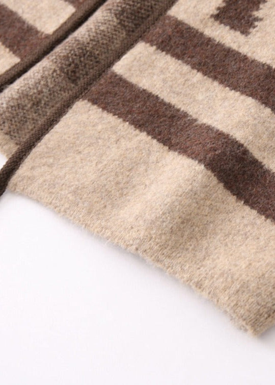 Spliced Pattern Cardigan