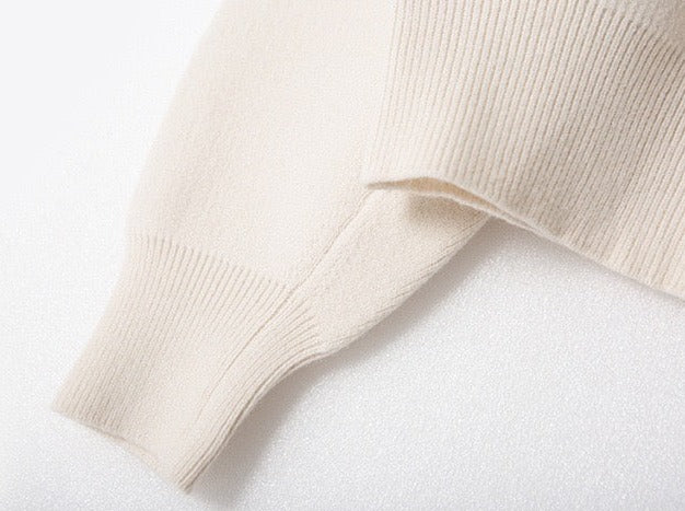 Embellished Neckline Wool Jumper