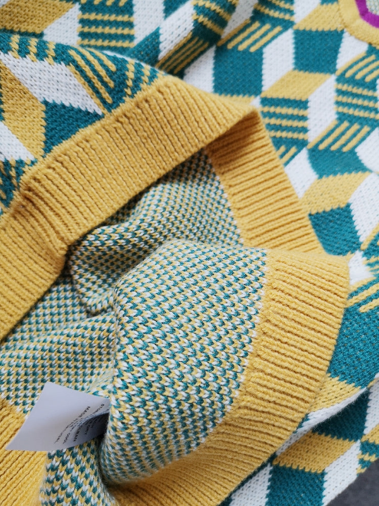Geometric Wool Jumper