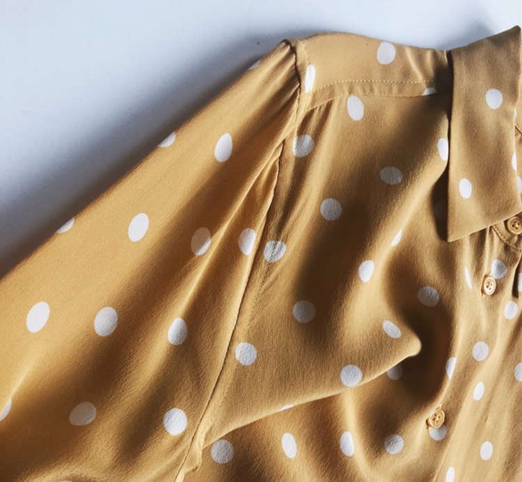 Polka Dot Silk Shirt