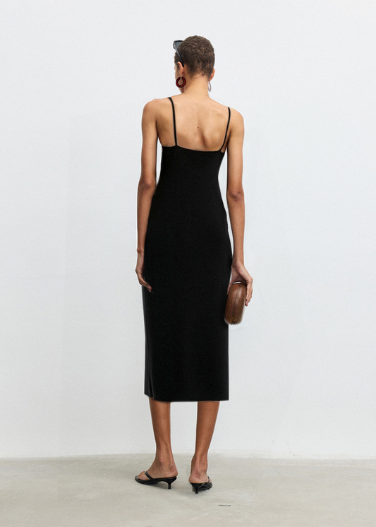 Backless Knitted Midi Dress