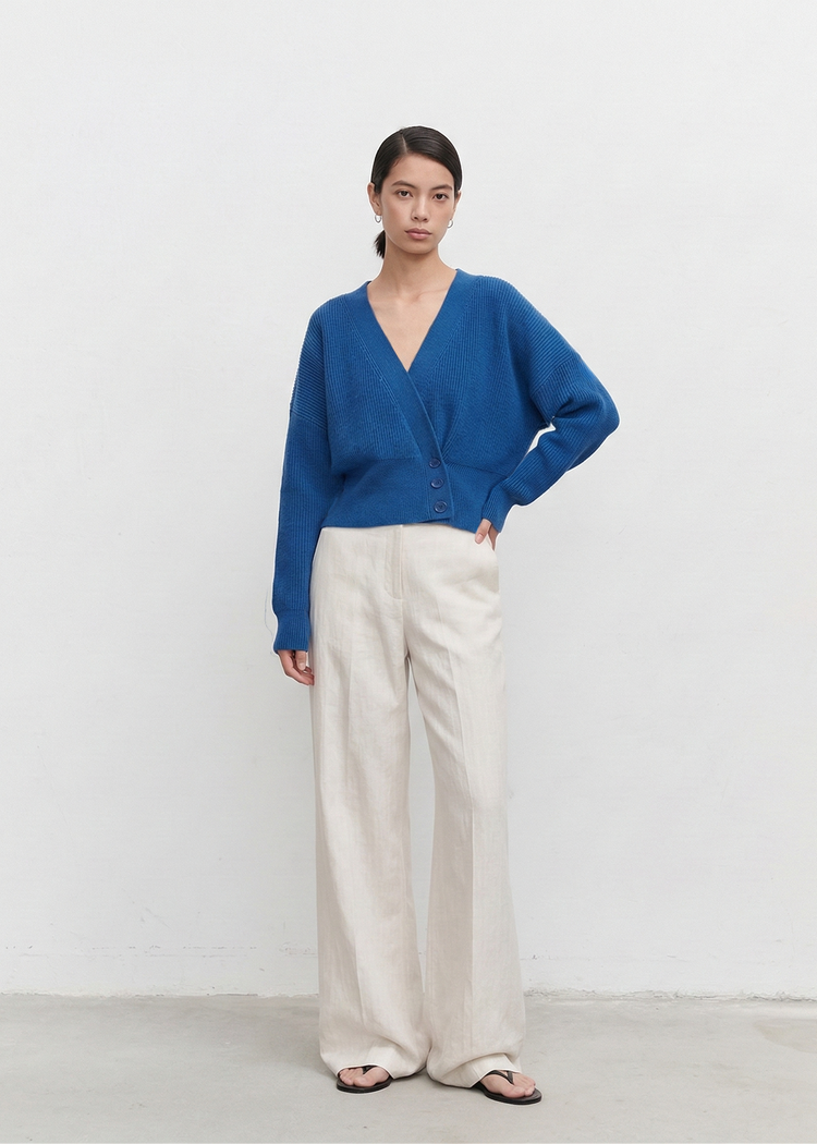 Wool Blend Wrap Cardigan