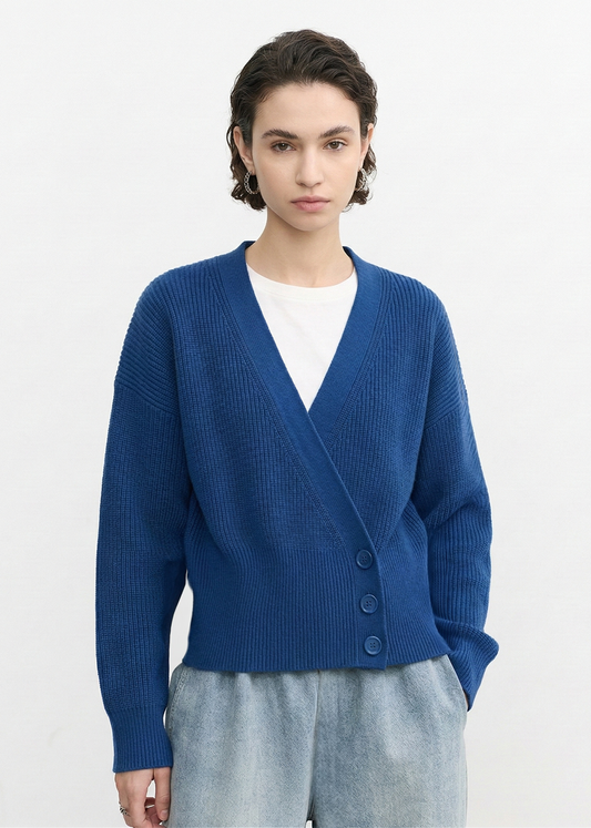 Wool Blend Wrap Cardigan