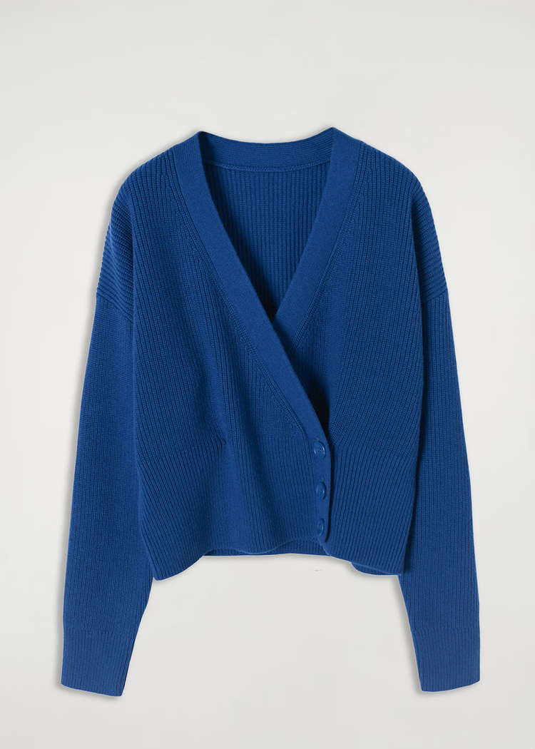 Wool Blend Wrap Cardigan