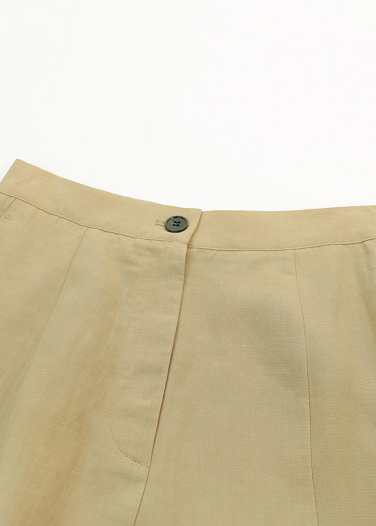 Linen Blend A-line Maxi Skirt