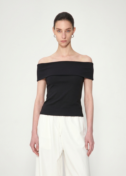 Off-the-Shoulder Short Sleeve Top
