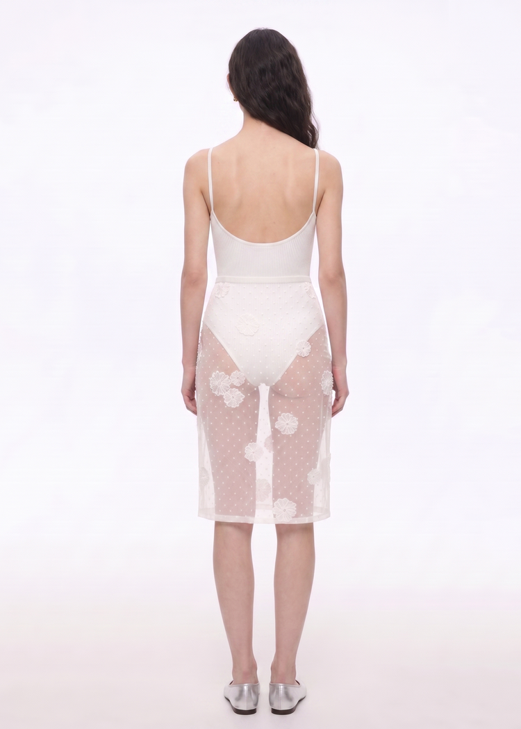 Floral Mesh Skirt