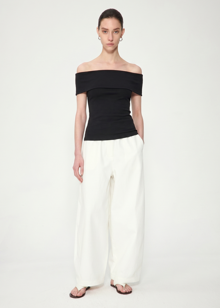 Off-the-Shoulder Short Sleeve Top