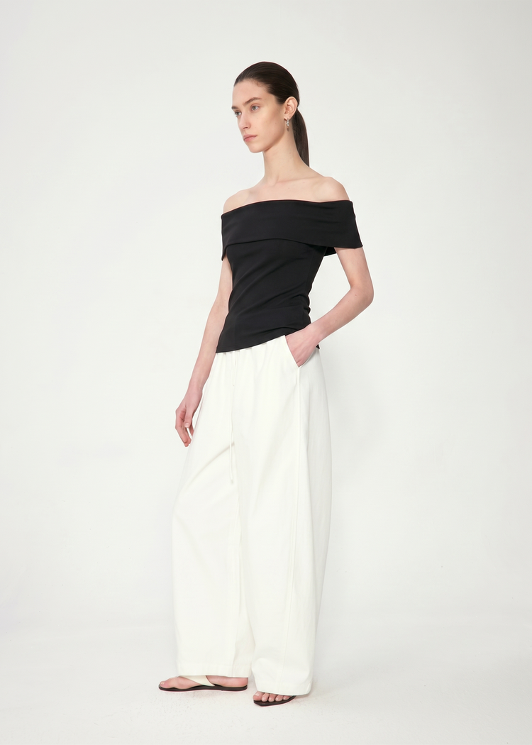 Off-the-Shoulder Short Sleeve Top