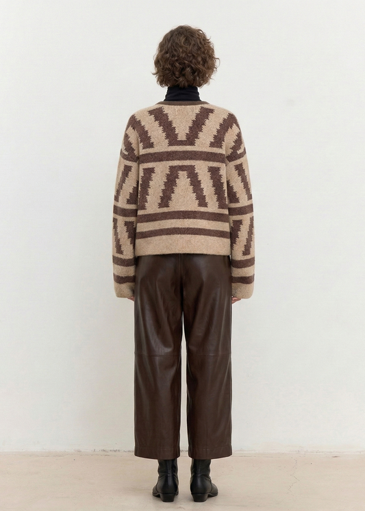 Spliced Pattern Cardigan