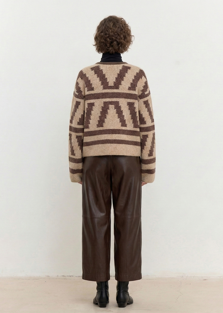 Spliced Pattern Cardigan