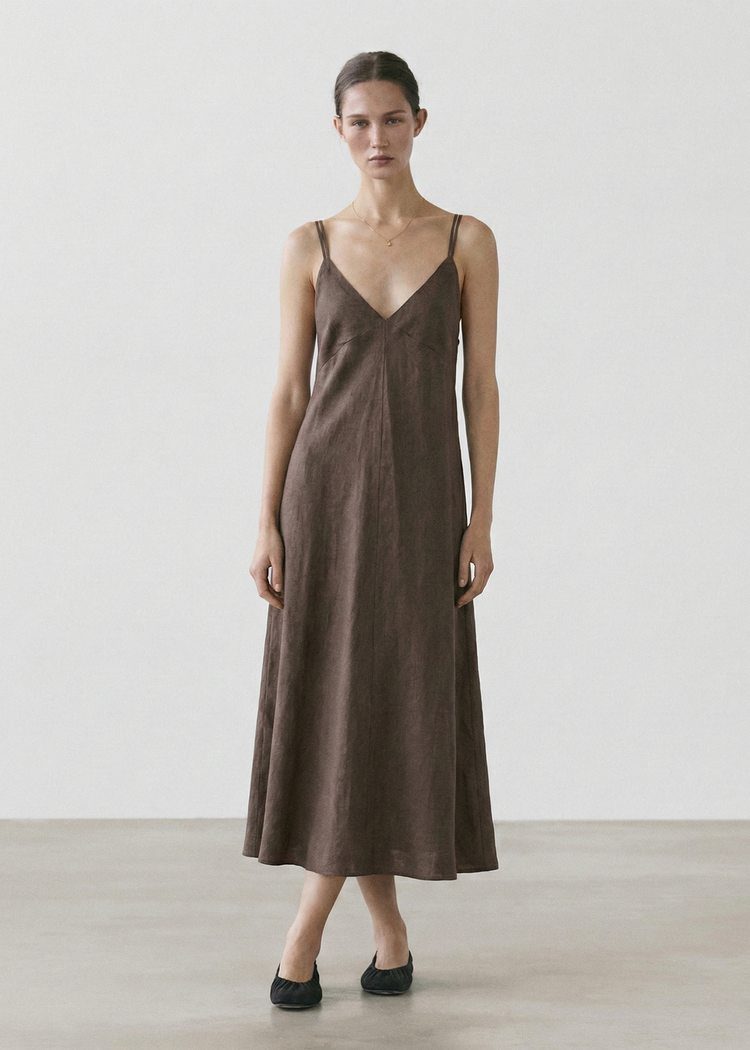 Lyocell Slip Midi Dress