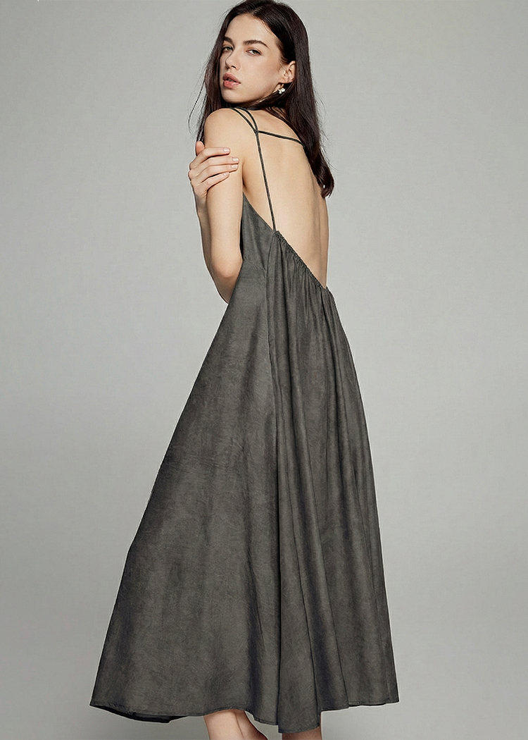 Lyocell Slip Midi Dress
