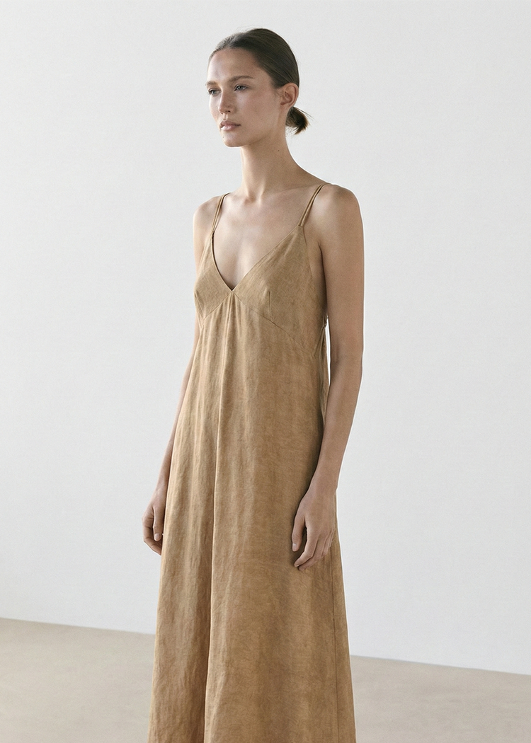 Lyocell Slip Midi Dress