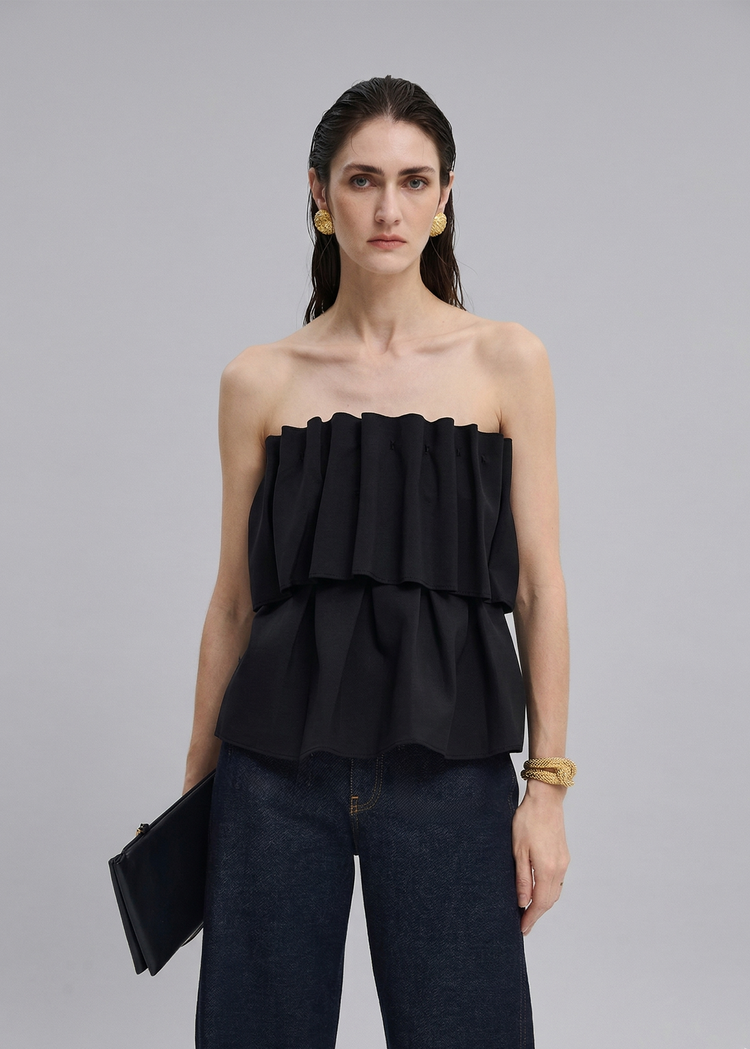 Ruffled Tube Top