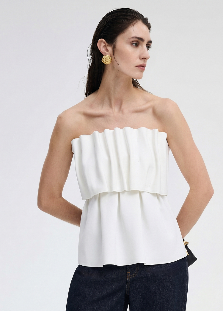 Ruffled Tube Top
