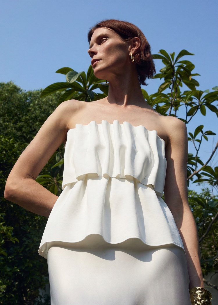 Ruffled Tube Top
