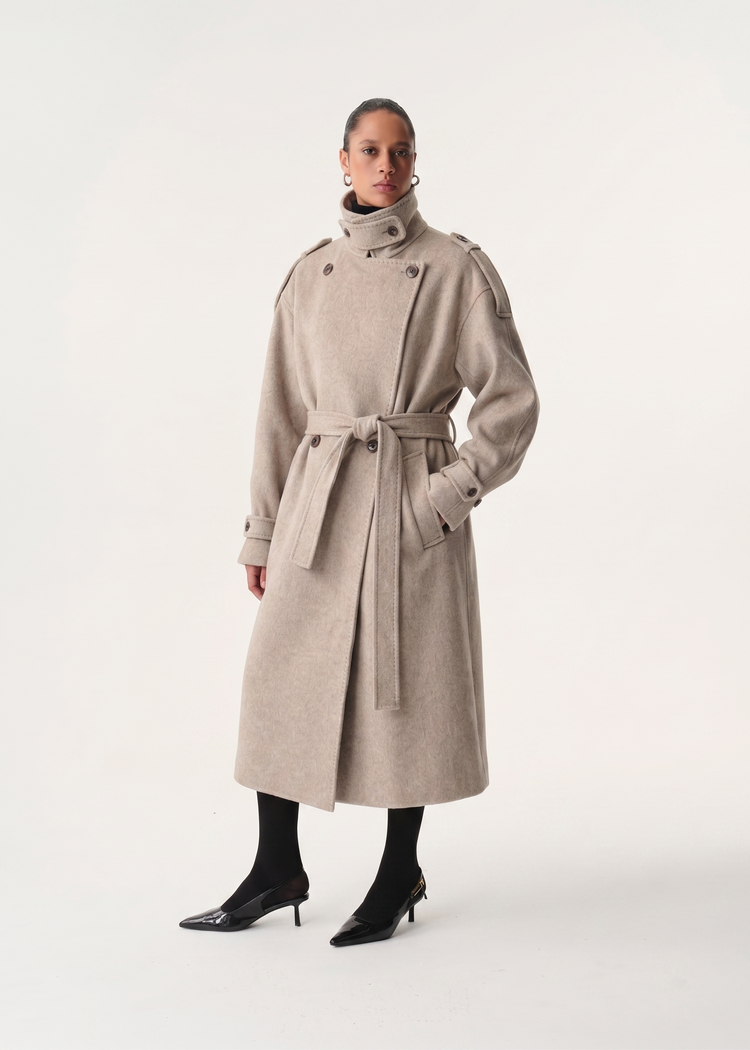 Wool Cashmere Oversized Trench Coat