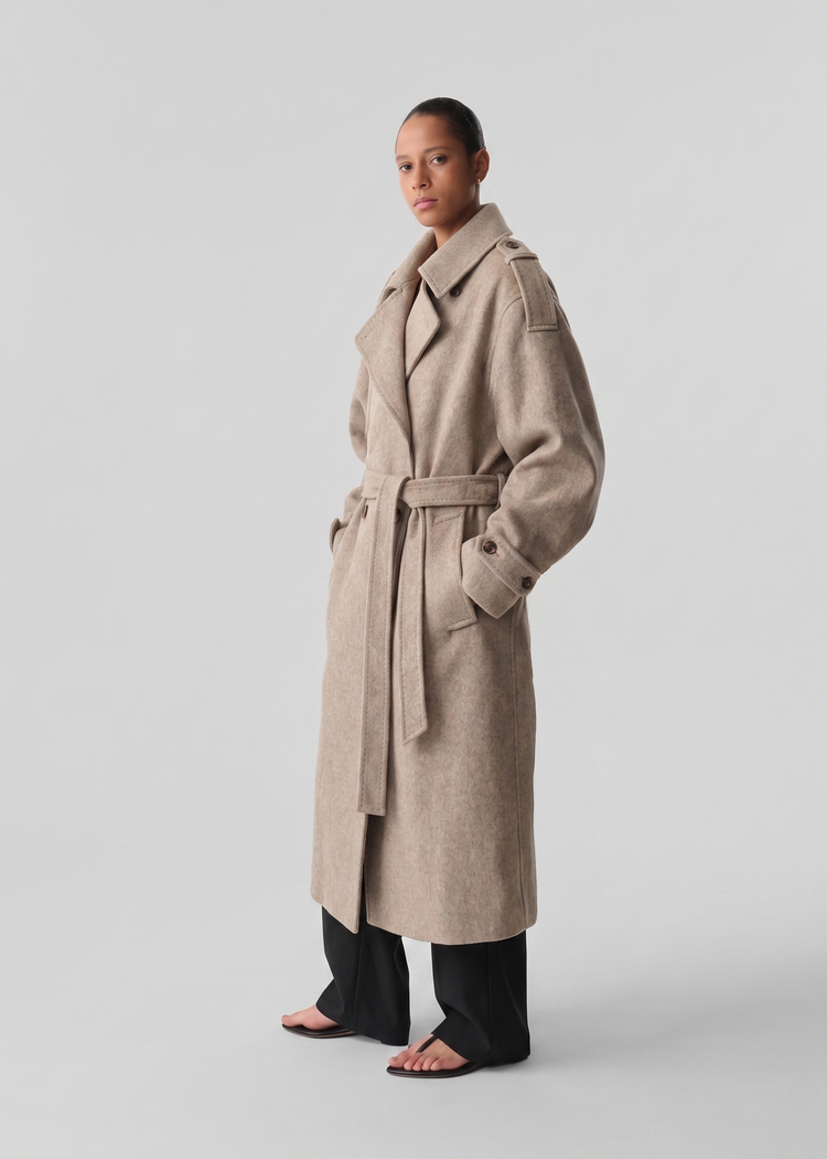 Wool Cashmere Oversized Trench Coat