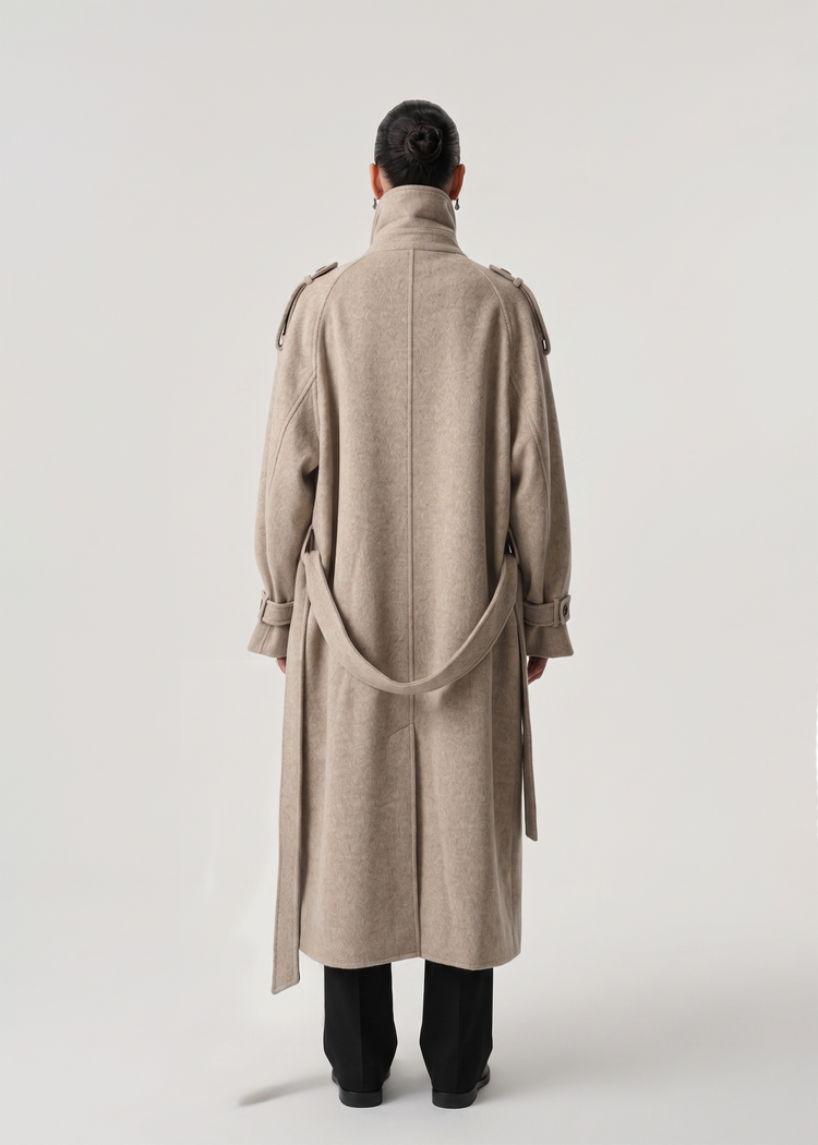 Wool Cashmere Oversized Trench Coat