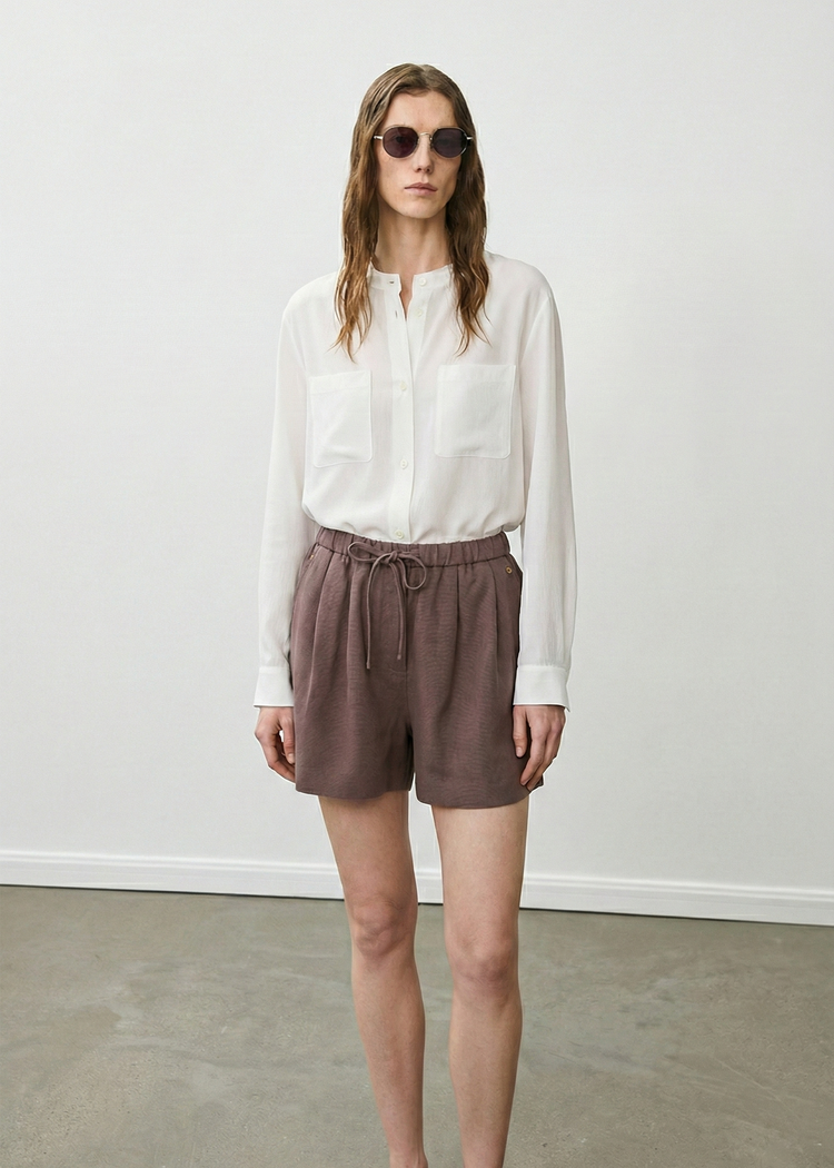 Handmade Hemp Shorts in Dusty Purple