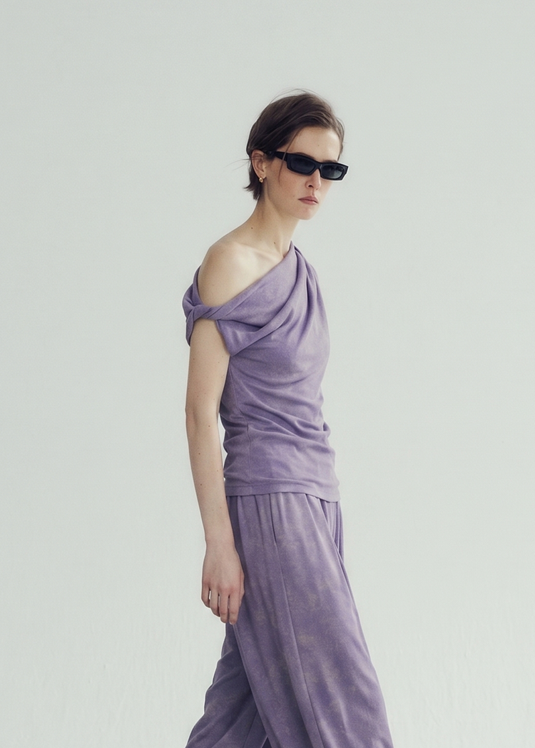 Asymmetrical Top in Lilac