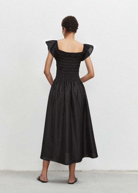 The Smoked Midi Dress - Black
