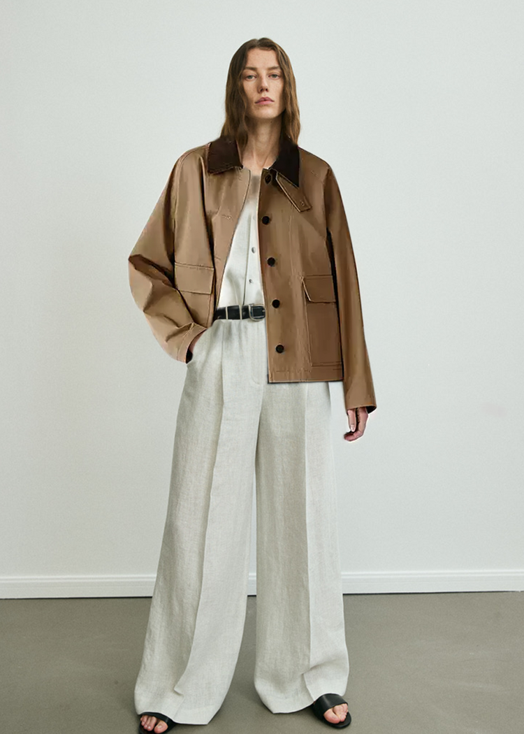 The Cropped Cotton-Twill Jacket