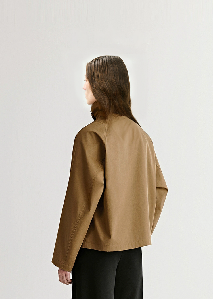 The Cropped Cotton-Twill Jacket