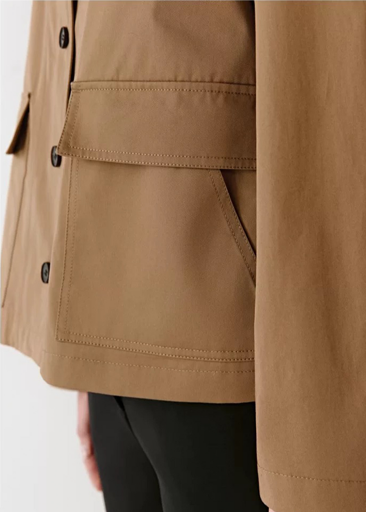 The Cropped Cotton-Twill Jacket