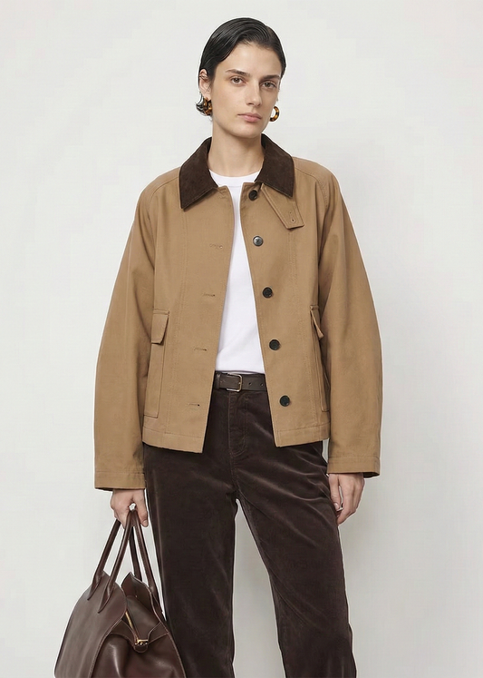 The Cropped Cotton-Twill Jacket