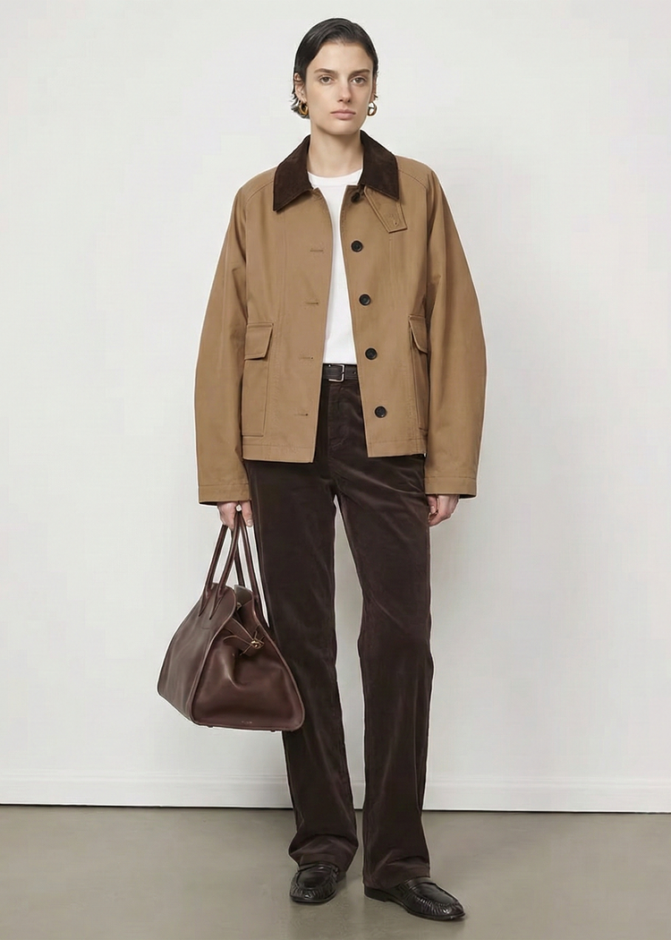 The Cropped Cotton-Twill Jacket