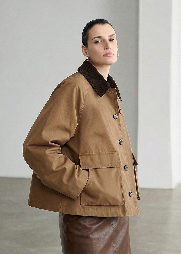 The Cropped Cotton-Twill Jacket