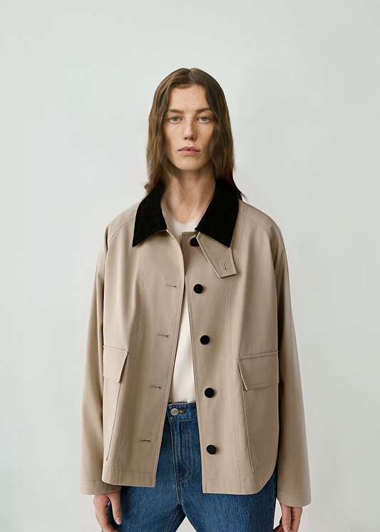 The Cropped Cotton-Twill Jacket