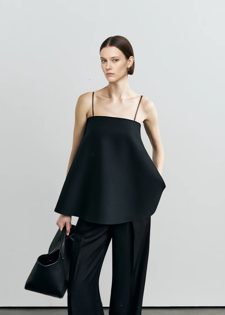 Sculpted Wool-Blend Swing Cami