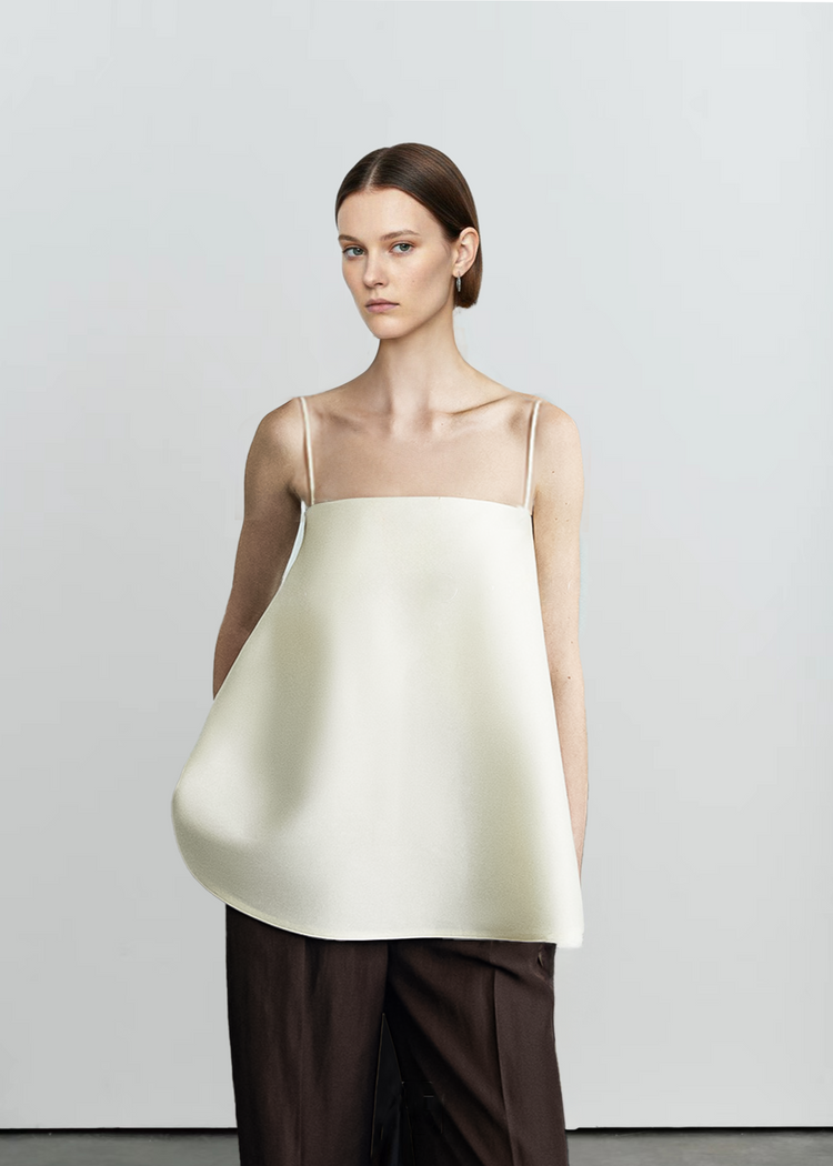 Sculpted Wool-Blend Swing Cami