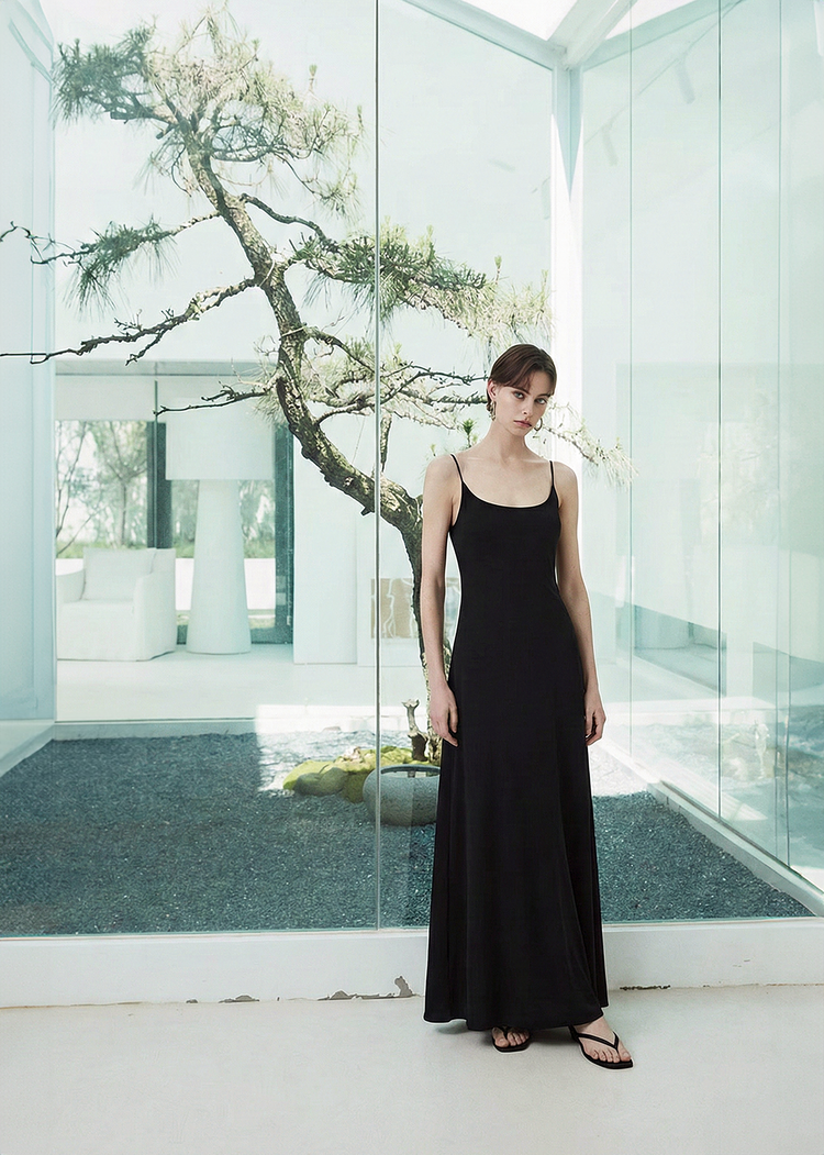 Minimalist Slip Maxi Dress