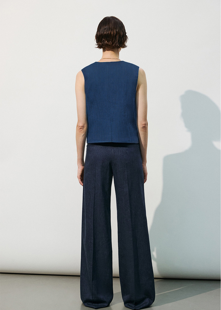 Handmade Flax Linen Waistcoat