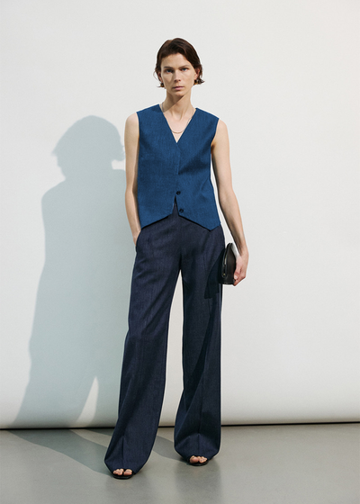 Handmade Flax Linen Waistcoat