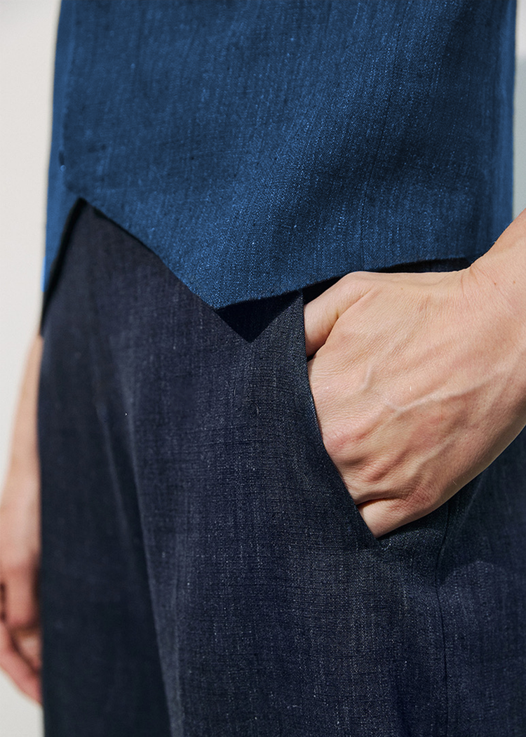 Handmade Flax Linen Waistcoat