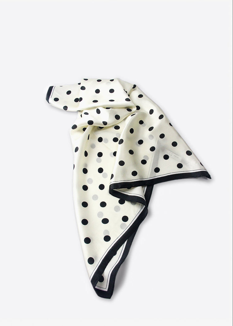 Polka-Dot Silk Scarf