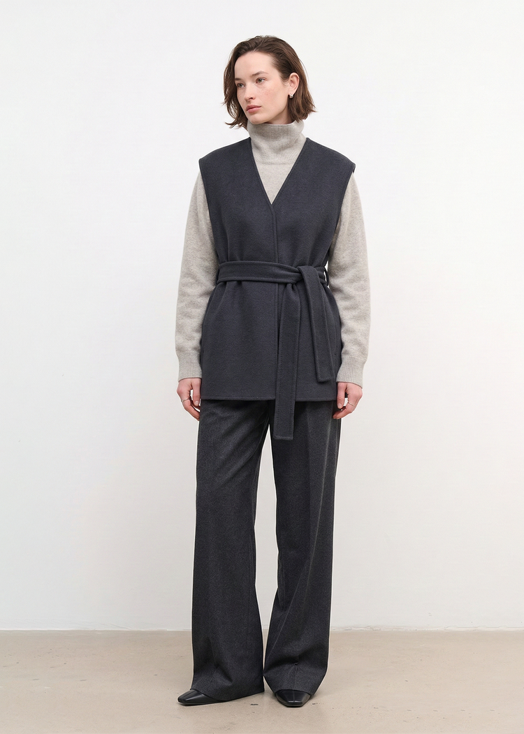 Double-Faced Wool Vest