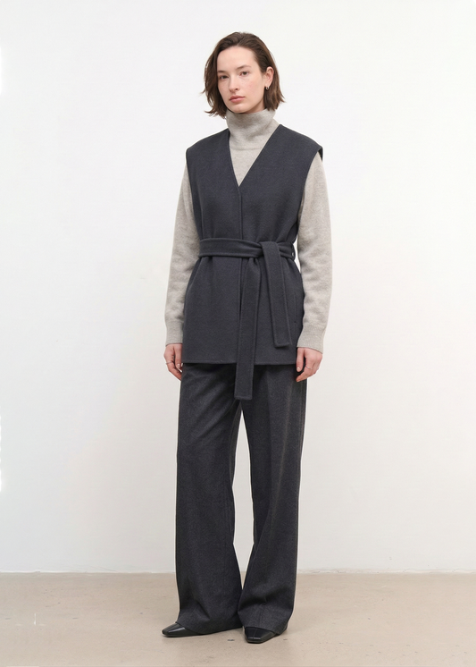 Double-Faced Wool Vest