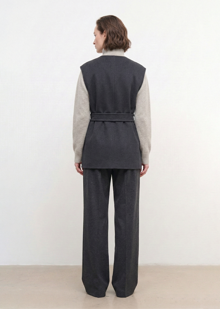 Double-Faced Wool Vest