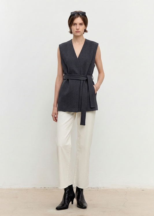 Double-Faced Wool Vest