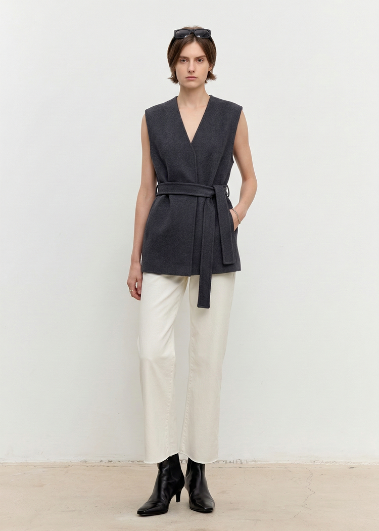 Double-Faced Wool Vest